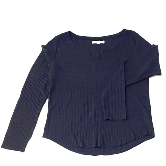 Aéropostale, EUC, Navy Blue, Long Sleeve, Henley, V Neck, Super Soft, Size XL - Picture 2 of 9